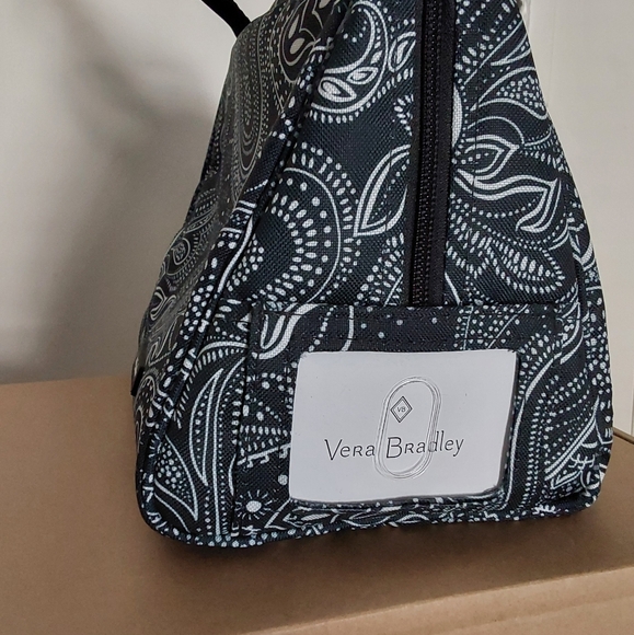 Vera Bradley Black Paisley Lunchbox NWOT - Picture 6 of 6